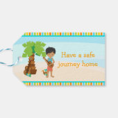 Aloha African American Boy Cadeaulabel (Achterkant Horizontaal)