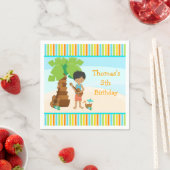 Aloha African American Boy Party Servet (Insitu)