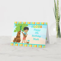 Aloha African American Boy Verjaardag