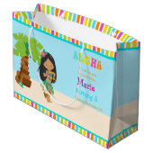 Aloha African American Girl Bedankt Groot Cadeauzakje (Achterkant Gekanteld)