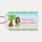 Aloha Afrikaans Amerikaans Meisje Cadeaulabel (Achterkant Horizontaal)