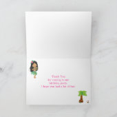 Aloha Afrikaans Amerikaans Meisje Dank u Kaart (Binnen)