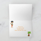Aloha Afro-Amerikaanse jongen bedankkaart (Binnen)