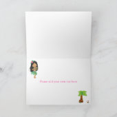 Aloha Afro-Amerikaanse meisje verjaardag Kaart (Binnen)