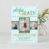 Aloha AFSTUDEERDER Graduation party call Kaart (Staand voorkant)