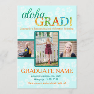 Aloha AFSTUDEERDER Graduation party call Kaart