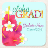 Aloha Afstudeerder Hawaiian Luau - Onderzetters (Voorkant)
