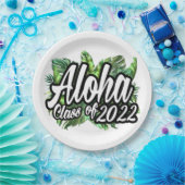 Aloha Afstuderen Klasse van 2022 Luau Party Papieren Bordje (Feest)