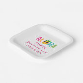 Aloha Afstuderen Luau Klasse van 2024 Papieren Bordje (Gebogen)