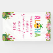 Aloha Afstuderen Luau Klasse van 2024 Spandoek (Horizontaal)