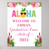Aloha Afstuderen Luau Klasse van 2024 Welkom Poster (Voorkant)