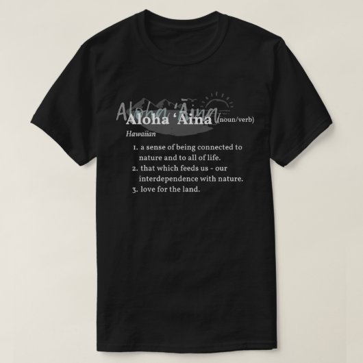 Aloha Aina Love of the land T-shirt (Design voorkant)