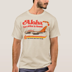 Aloha Airlines ontruimt toeristenvliegtuig Hawaï T-shirt