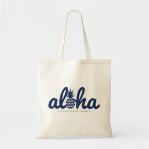 Aloha anananas Logo marinekleur Tote Bag