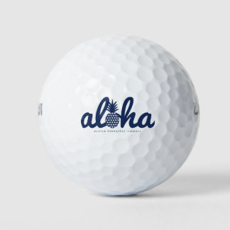 Aloha anananas LogoColor-Navy Golfballen