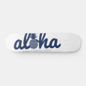 Aloha anananas LogoColor-Navy Persoonlijk Skateboard (Horizontaal)