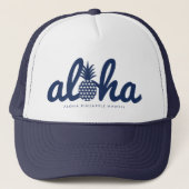Aloha anananas LogoColor-Navy Trucker Pet (Voorkant)