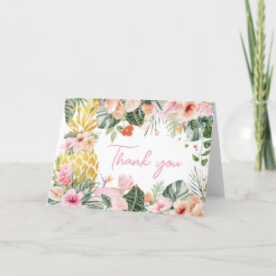 Aloha ananas Baby shower Bedankkaart
