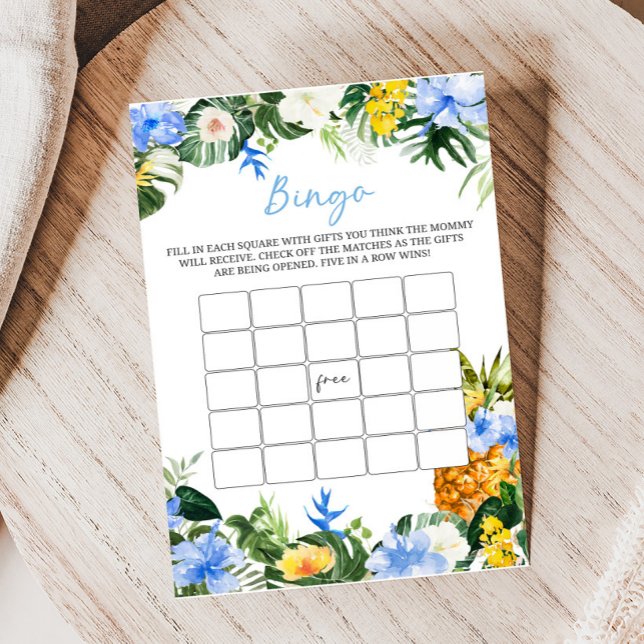 Aloha Ananas Baby Shower Bingo Spel (Aloha Baby Baby Shower Game)