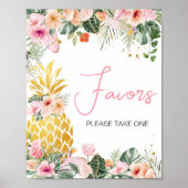 Aloha ananas Baby shower gunsten Poster (Voorkant)