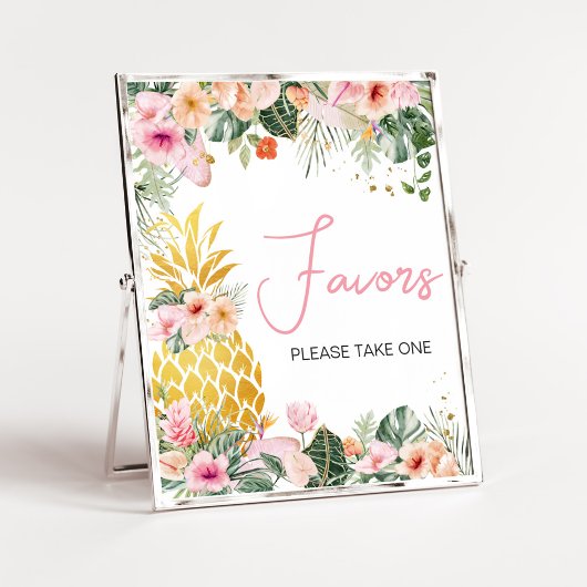 Aloha ananas Baby shower gunsten Poster