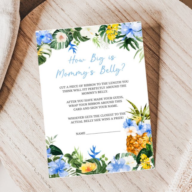 Aloha Ananas Baby Shower Hoe Groot Spel (Aloha Baby Baby Shower Game)