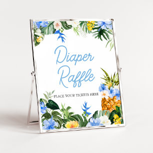 Aloha Ananas Baby Shower Luier Raffle Bord Poster