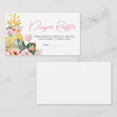 Aloha Ananas Baby shower Luier Raffle Informatiekaartje (Voorkant / Achterkant)