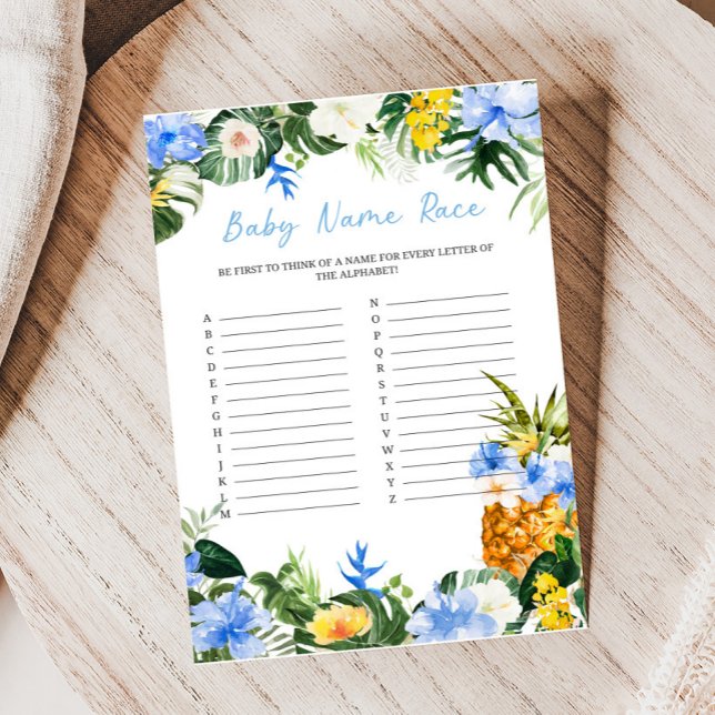 Aloha Ananas Baby Shower Naam Raadspel (Aloha Baby Baby Shower Game)