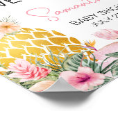 Aloha Ananas Baby shower Welkom Poster (Hoek)