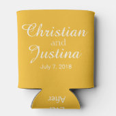 Aloha Ananas Beach Party Luau | geel wit Blikjeskoeler (Achterkant)