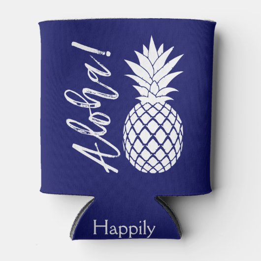 Aloha Ananas Beach Party Luau | marinewit Blikjeskoeler (Voorkant)