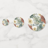 Aloha Ananas Bloemen Botanisch Tropisch Confetti (Achterkanten)