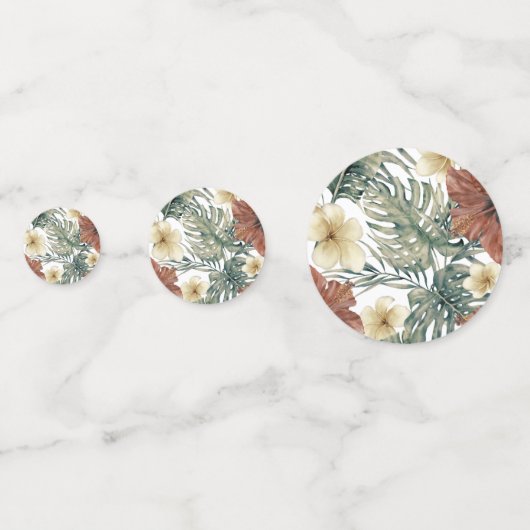 Aloha Ananas Bloemen Botanisch  Tropisch Confetti (Achterkanten)