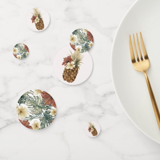 Aloha Ananas Bloemen Botanisch Tropisch Confetti (Groep)