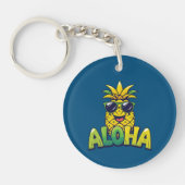 Aloha Ananas Collectie Blauwgroen Acryl Sleutelhan Sleutelhanger (Voorkant)