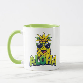 Aloha Ananas Collectie Teal Koffiekop Mok
