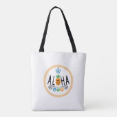 Aloha Ananas Design - All-Over-Print Canvas tas, Tote Bag (Achterkant)