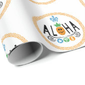 Aloha Ananas Design - Matte Wrapping Papier (Rol Hoek)