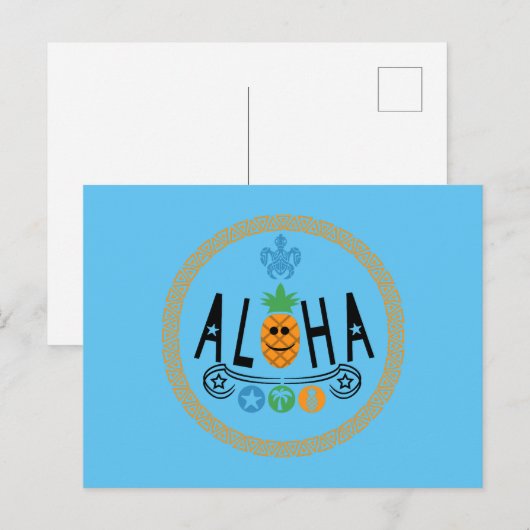 Aloha Ananas Design - Standaard Briefkaart (Voorkant / Achterkant)