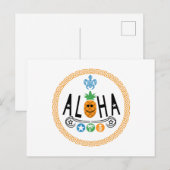 Aloha Ananas Design - Standaard Briefkaart (Voorkant / Achterkant)