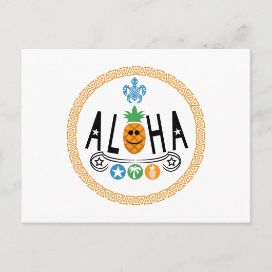 Aloha Ananas Design - Standaard Briefkaart (Voorkant)
