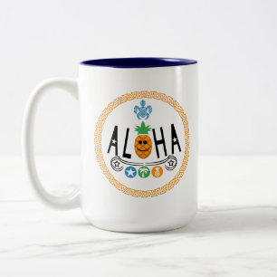 Aloha Ananas Design - Tweetonige Mok
