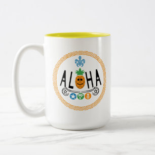 Aloha Ananas Design - Tweetonige Mok