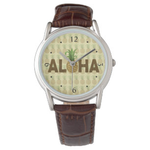 Aloha ananas Hawaiian Hawaii Horloge
