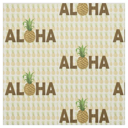 Aloha ananas Hawaiian Hawaii Stof (Swatch)