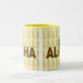 Aloha  ananas Hawaiian Hawaii Tweekleurige Koffiemok (Center)