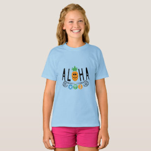 Aloha Ananas Ontwerp - Meisjes Basic T-Shirt