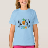 Aloha Ananas Ontwerp - Meisjes Basic T-Shirt (Voorkant)