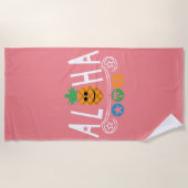 Aloha Ananas Ontwerp - Strand Handdoek (Voorkant)